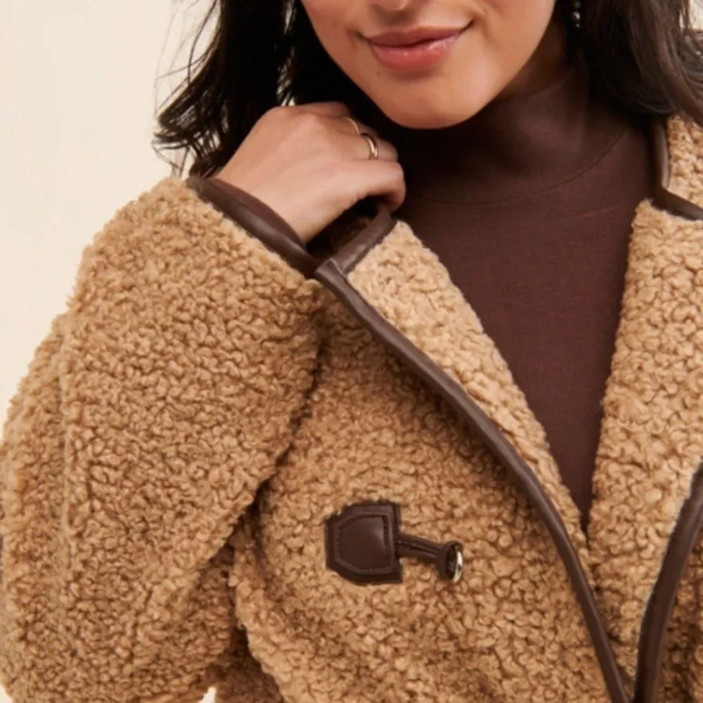 Faux Fur Toggle Coat by Avec Les Filles